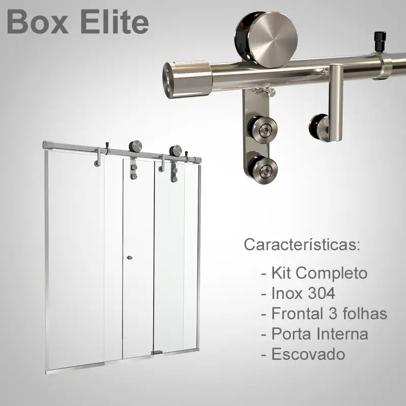 Frontal Interno 3 Folhas Escovado